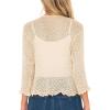 imageBack From Bali Womens 100 Cotton Shrug Tie Front Cardigan Lightweight Soft Knit 34 Sleeve Open Front SweaterLatte