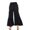 imageBack From Bali Womens Boho Ruffle Wide Leg High Waist Palazzo Pants with PocketsBlack