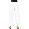 imageBack From Bali Womens Boho Ruffle Wide Leg High Waist Palazzo Pants with PocketsWhite