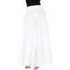 imageBack From Bali Womens Boho Wide Leg Palazzo Pants Smocked Waist Harem Lounge Loose Summer Beach PantsWhite