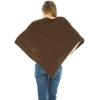 imageBack From Bali Womens Cable Knit Poncho Sweater Cape Boho Soft CasualBrown