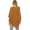 imageBack From Bali Womens Cable Knit Poncho Sweater Cape Boho Soft CasualChestnut