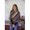 imageBack From Bali Womens Cable Knit Poncho Sweater Cape Boho Soft CasualChestnut