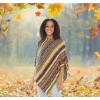 imageBack From Bali Womens Cable Knit Poncho Sweater Cape Boho Soft CasualColorful