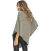 imageBack From Bali Womens Cable Knit Poncho Sweater Cape Boho Soft CasualGrey