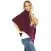 imageBack From Bali Womens Cable Knit Poncho Sweater Cape Boho Soft CasualMaroon