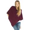 imageBack From Bali Womens Cable Knit Poncho Sweater Cape Boho Soft CasualMaroon