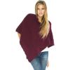 imageBack From Bali Womens Cable Knit Poncho Sweater Cape Boho Soft CasualMaroon