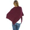 imageBack From Bali Womens Cable Knit Poncho Sweater Cape Boho Soft CasualMaroon