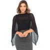 imageBack From Bali Womens Cotton Shrug Poncho Lightweight Summer Shrug Pullover SweaterBlack