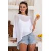 imageBack From Bali Womens Cotton Shrug Poncho Lightweight Summer Shrug Pullover SweaterWhite