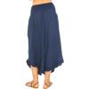 imageBack From Bali Womens Cropped Wide Leg Pants Trouser Comfort Solid Elastic Waist S4XLNavy