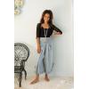 imageBack From Bali Womens Cropped Wide Leg Pants Trouser Comfort Solid Elastic Waist S4XLWhite