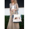 imageBack From Bali Womens Denim Love Tote Bag Classic Lightweight Shoulder Boho Purse Handbag