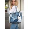 imageBack From Bali Womens Denim Patchwork Pocket Tote Bag Classic Lightweight Shoulder Boho Purse Handbag