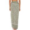 imageBack From Bali Womens Geometric Print Sarong Wrap Beach Pareo Swimsuit Cover Up Skirt with Coconut ClipFern