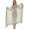 imageBack From Bali Womens Geometric Print Sarong Wrap Beach Pareo Swimsuit Cover Up Skirt with Coconut ClipFern