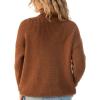 imageBack From Bali Womens High Turtleneck Sweater Oversized Slouchy Drop Shoulder Long SleevesBrown