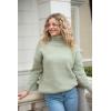 imageBack From Bali Womens High Turtleneck Sweater Oversized Slouchy Drop Shoulder Long SleevesSage