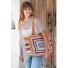 imageBack From Bali Womens Large Hand Crochet Tote Bag  Fully Lined Zipper Closure Over the Shoulder Handle HandbagLime