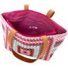 imageBack From Bali Womens Large Hand Crochet Tote Bag  Fully Lined Zipper Closure Over the Shoulder Handle HandbagPink