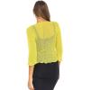 imageBack From Bali Womens Lightweight Knit Cardigan Shrug Lite Sheer Chartreuse