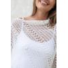 imageBack From Bali Womens Lightweight Knit Poncho Sweater Sheer Pullover Shrug Shawl Summer Cover UpWhite