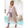 imageBack From Bali Womens Long Open Front Kimono Cardigan Boho Flowy Swimsuit Cover Up Summer Rayon Beach DusterMocha Graphic