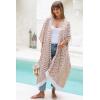imageBack From Bali Womens Long Open Front Kimono Cardigan Boho Flowy Swimsuit Cover Up Summer Rayon Beach DusterMocha Graphic