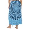 imageBack From Bali Womens Plus Size Sarong Swimsuit Cover Up Peacock Beach Wear Bikini Wrap Skirt with Coconut ClipBlue Black