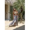 imageBack From Bali Womens Plus Size Sarong Swimsuit Cover Up Peacock Beach Wear Bikini Wrap Skirt with Coconut ClipBlue Black