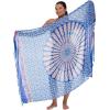 imageBack From Bali Womens Plus Size Sarong Swimsuit Cover Up Peacock Beach Wear Bikini Wrap Skirt with Coconut ClipBlue Pink
