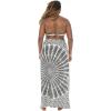 imageBack From Bali Womens Plus Size Sarong Swimsuit Cover Up Peacock Beach Wear Bikini Wrap Skirt with Coconut ClipWhite Black