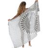 imageBack From Bali Womens Plus Size Sarong Swimsuit Cover Up Peacock Beach Wear Bikini Wrap Skirt with Coconut ClipWhite Black
