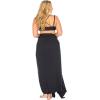 imageBack From Bali Womens Plus Size Sarong Swimsuit Cover Up Solid Beach Wear Bikini Wrap Skirt with Coconut ClipBlack