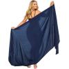 imageBack From Bali Womens Plus Size Sarong Swimsuit Cover Up Solid Beach Wear Bikini Wrap Skirt with Coconut ClipNavy