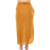 imageBack From Bali Womens Plus Size Sarong Wrap Solid Swimsuit Cover Up Pareo Bathing Suit Beach Skirt Coconut ClipCaramel