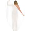 imageBack From Bali Womens Plus Size Sarong Wrap Solid Swimsuit Cover Up Pareo Bathing Suit Beach Skirt Coconut ClipWhite