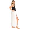 imageBack From Bali Womens Plus Size Sarong Wrap Solid Swimsuit Cover Up Pareo Bathing Suit Beach Skirt Coconut ClipWhite