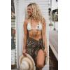 imageBack From Bali Womens Print Sarong Coverup Swimsuit Pareo with Boho Fringe ampamp Coconut Clip  Wrap Skirt or Beach ShawlBrick