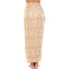 imageBack From Bali Womens Print Sarong Coverup Swimsuit Pareo with Boho Fringe ampamp Coconut Clip  Wrap Skirt or Beach ShawlMocha