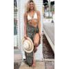 imageBack From Bali Womens Print Sarong Coverup Swimsuit Pareo with Boho Fringe ampamp Coconut Clip  Wrap Skirt or Beach ShawlMocha