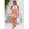imageBack From Bali Womens Print Sarong Wrap Swimsuit Beach Pareo Skirt Cover Up with Coconut ClipPop Floral Black