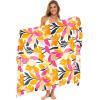 imageBack From Bali Womens Print Sarong Wrap Swimsuit Beach Pareo Skirt Cover Up with Coconut ClipPop Floral White