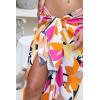imageBack From Bali Womens Print Sarong Wrap Swimsuit Beach Pareo Skirt Cover Up with Coconut ClipPop Floral White