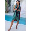 imageBack From Bali Womens Sarong Beach Swimsuit Bikini Cover up Wrap Peacock ampamp ClipBlack Colorful