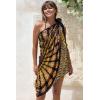 imageBack From Bali Womens Sarong Beach Swimsuit Bikini Cover up Wrap Peacock ampamp ClipBlack Gold