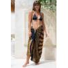 imageBack From Bali Womens Sarong Beach Swimsuit Bikini Cover up Wrap Peacock ampamp ClipBlack Gold