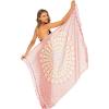 imageBack From Bali Womens Sarong Beach Swimsuit Bikini Cover up Wrap Peacock ampamp ClipGaza Peach