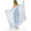 imageBack From Bali Womens Sarong Beach Swimsuit Bikini Cover up Wrap Peacock ampamp ClipWhite Blue